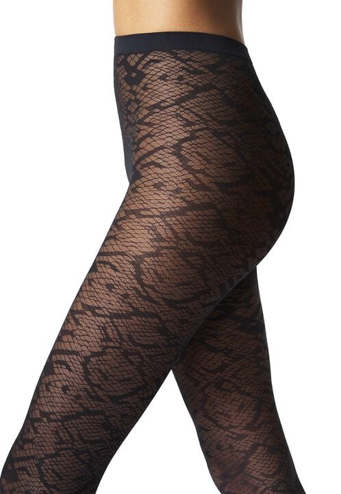 Snake Jacquard Tights