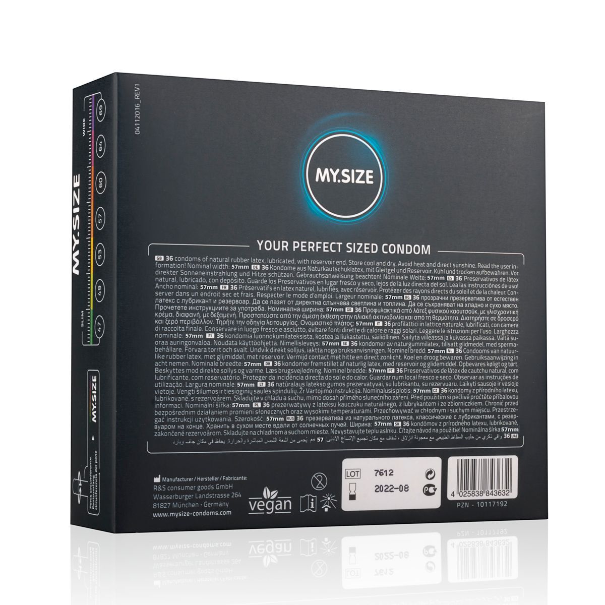 MY. SIZE Pro 57 mm - 36 pieces