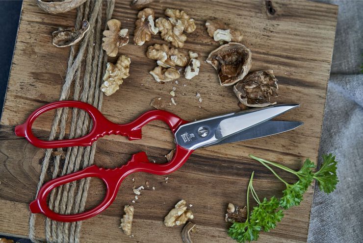 Køkkensaks Rustfritstål Rød Fuldsmedet 20 cm