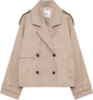 RICKIE CROPPED TRENCH - BEIGE