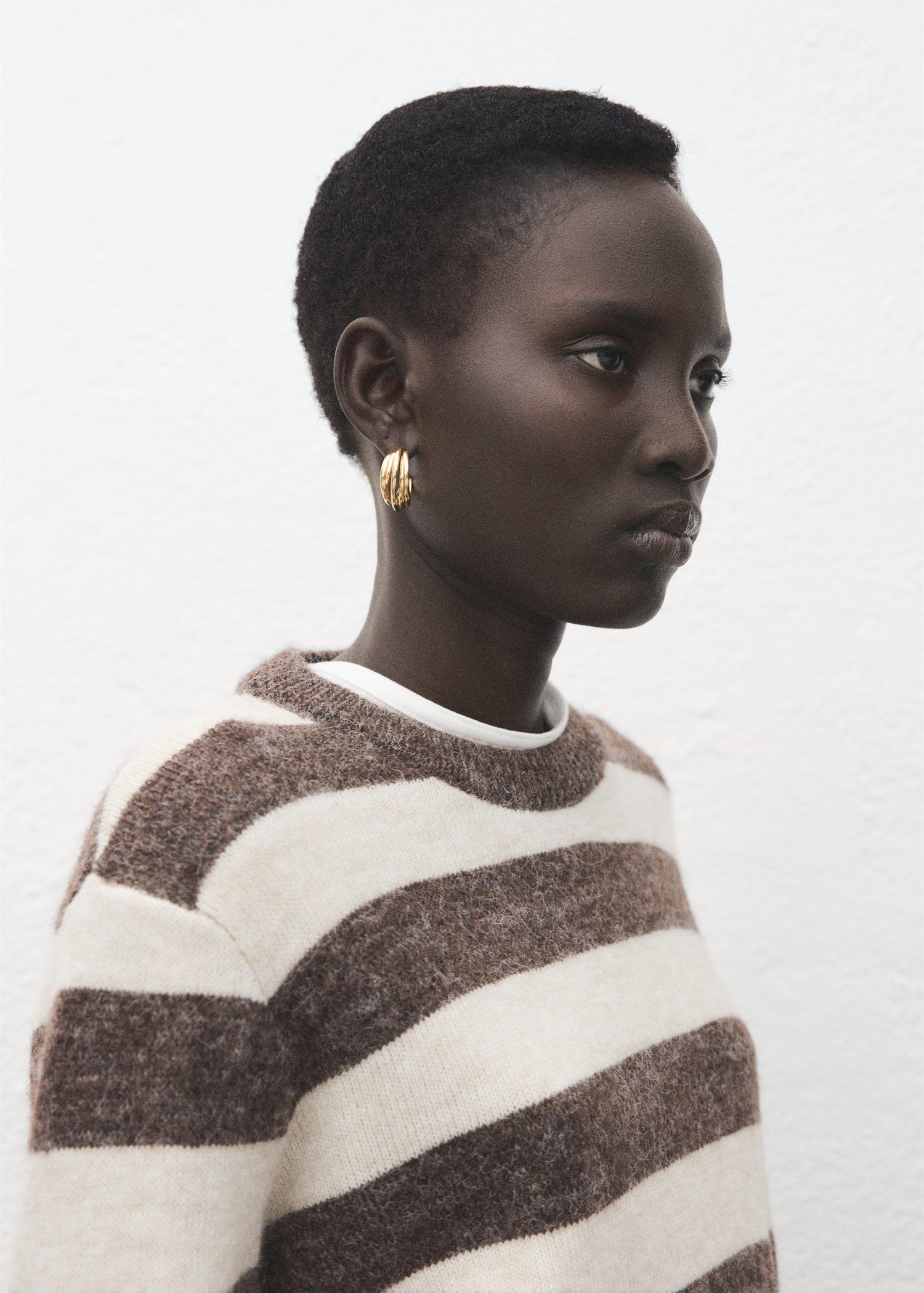 Knit striped sweater