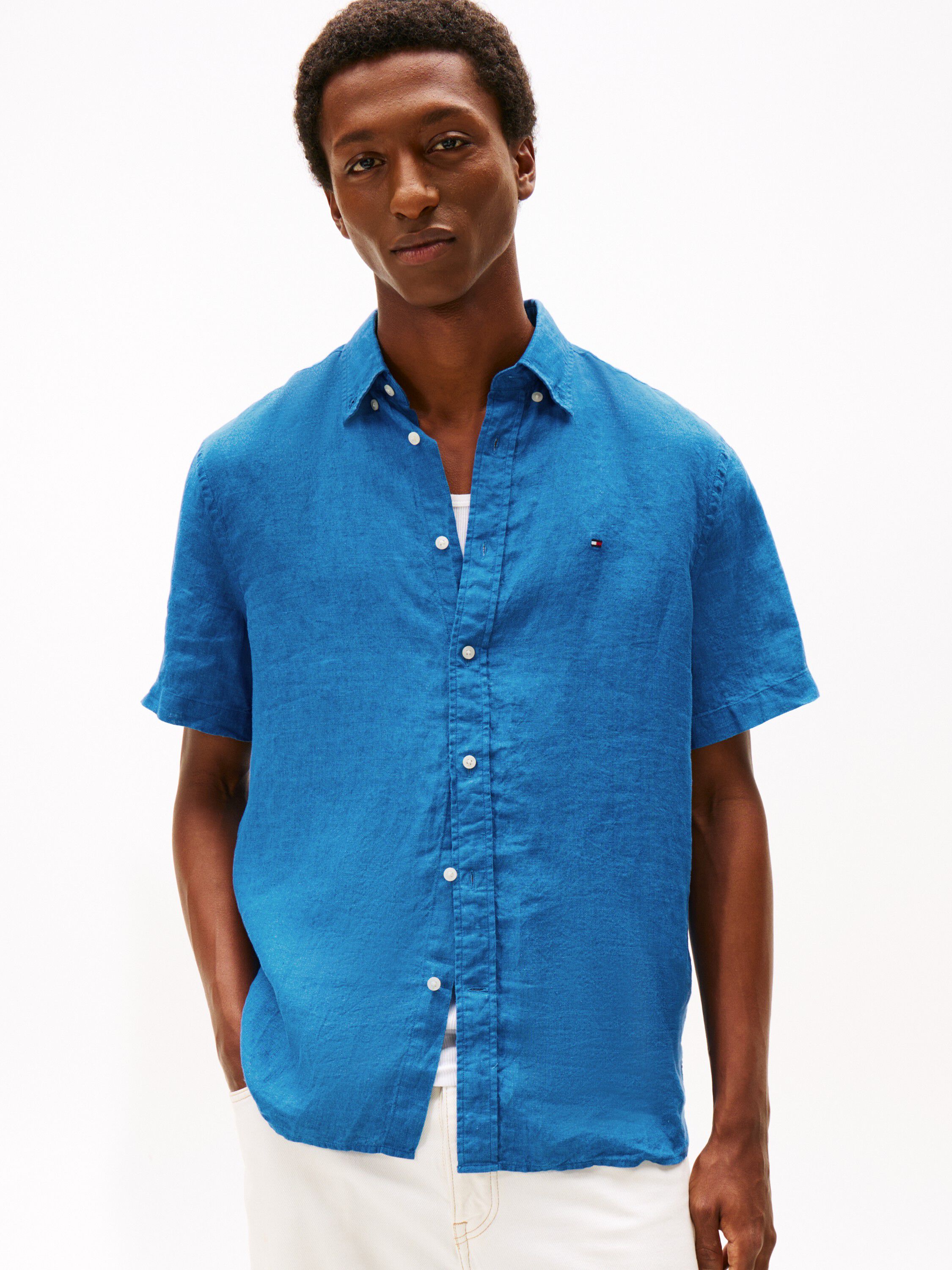 PIGMENT DYED LINEN RF SHIRT S/S