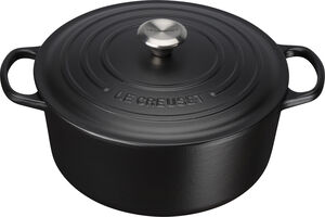 Rund støbejernsgryde 5,3L Matte Black