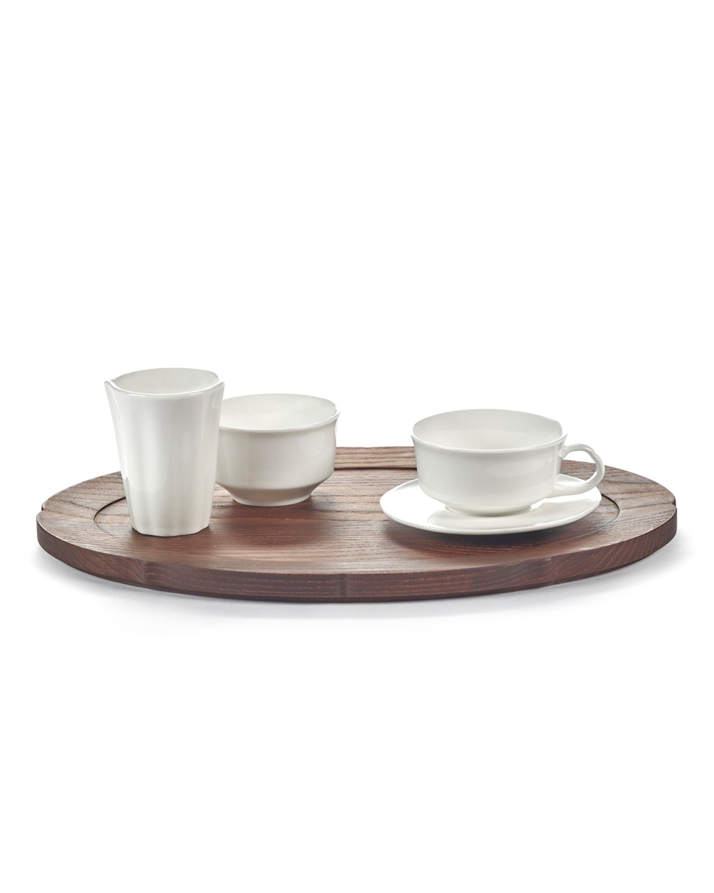 TRAY OVAL DARK BROWN SILHOUETTE
