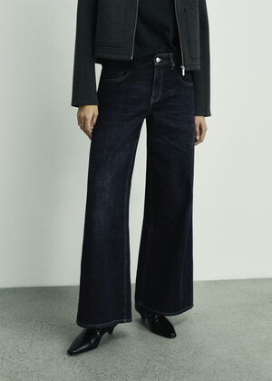 Low-rise wideleg jeans rinse wash