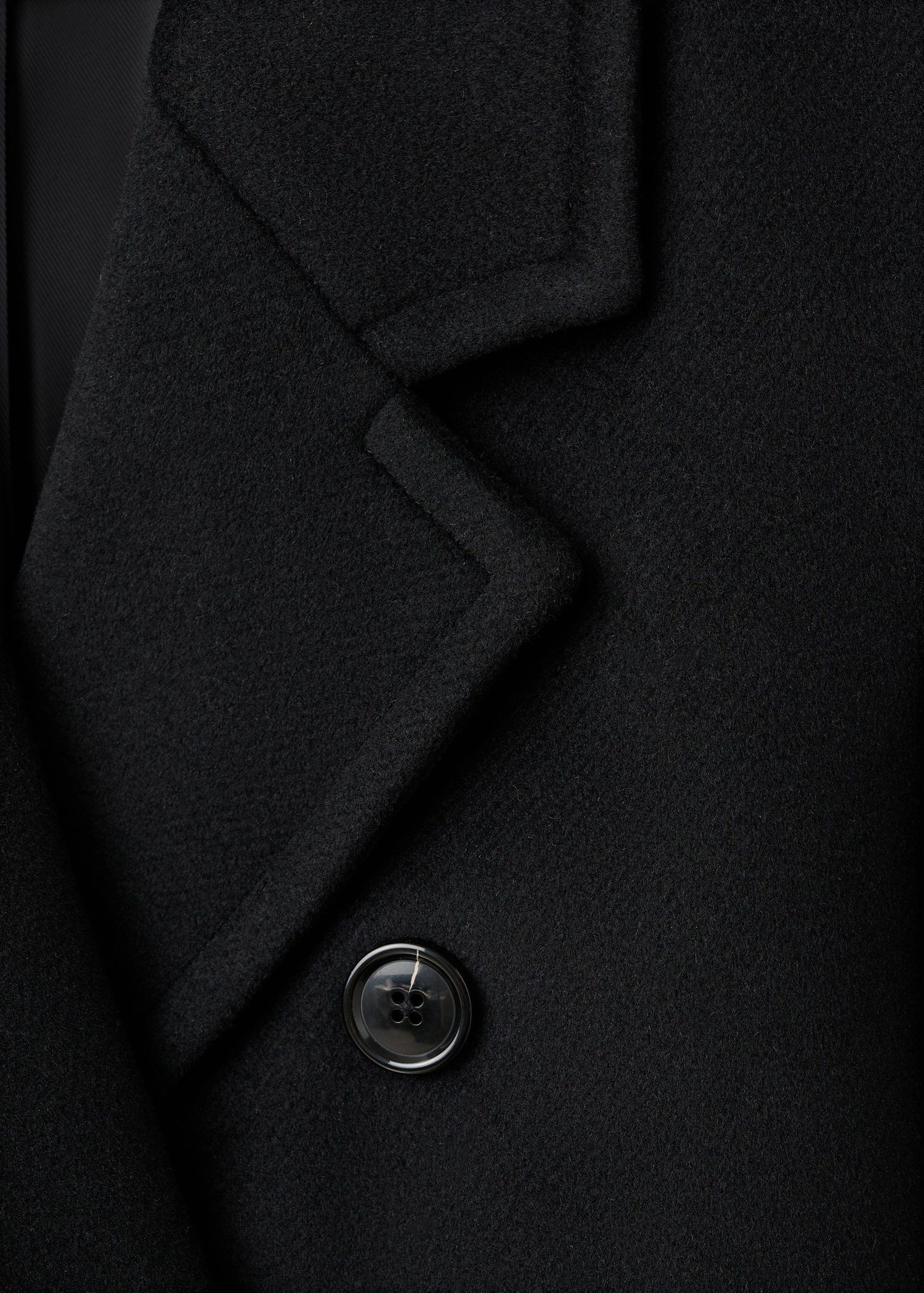 Double-breasted wool coat