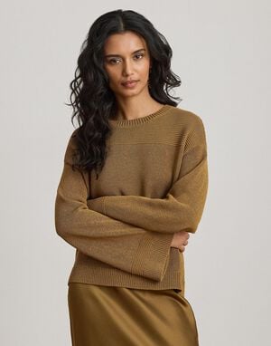Cotton-Blend Crewneck Sweater