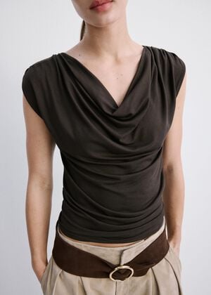 Draped fitted t-shirt