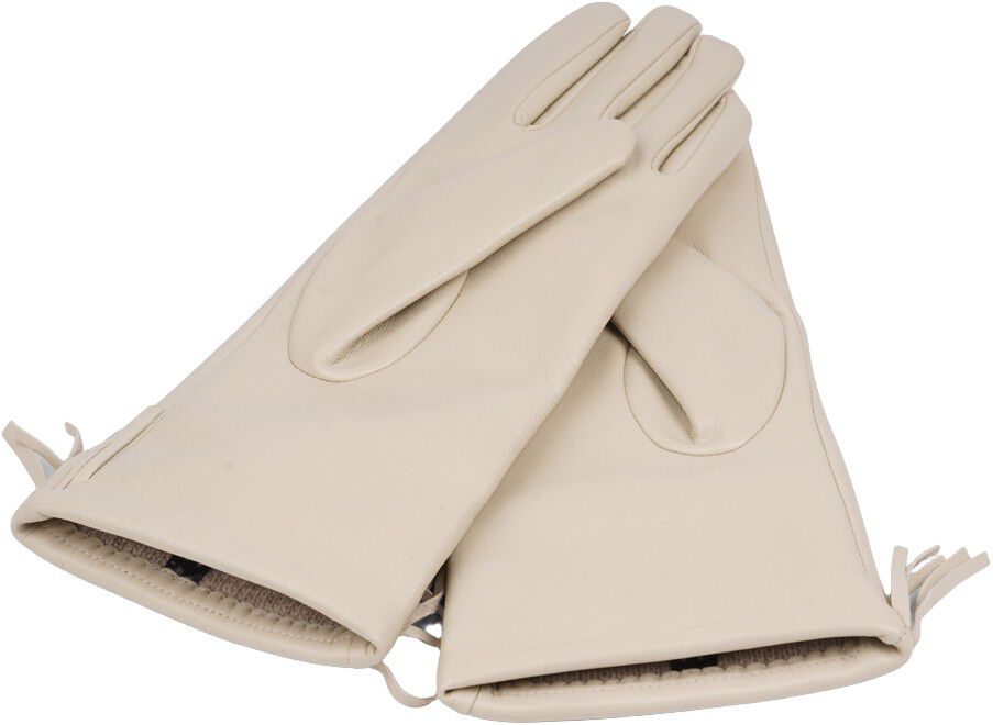 PORDENONE - LEATHER GLOVES W/ FRINGES AND CASHMERE LINING