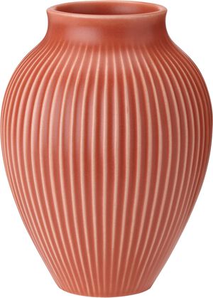 Knabstrup vase H 12. 5 cm coral