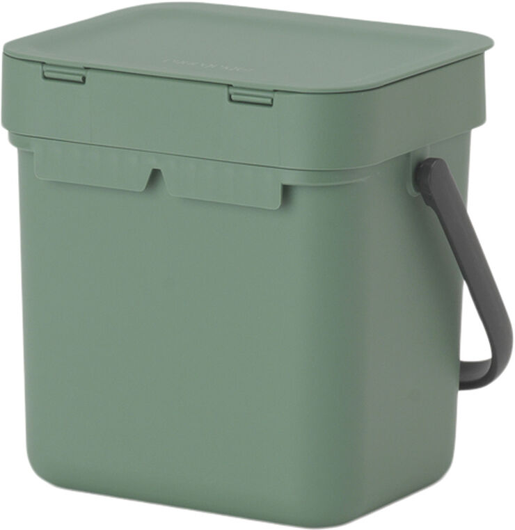 Affaldsspand m/låg sort. kon. 3 ltr