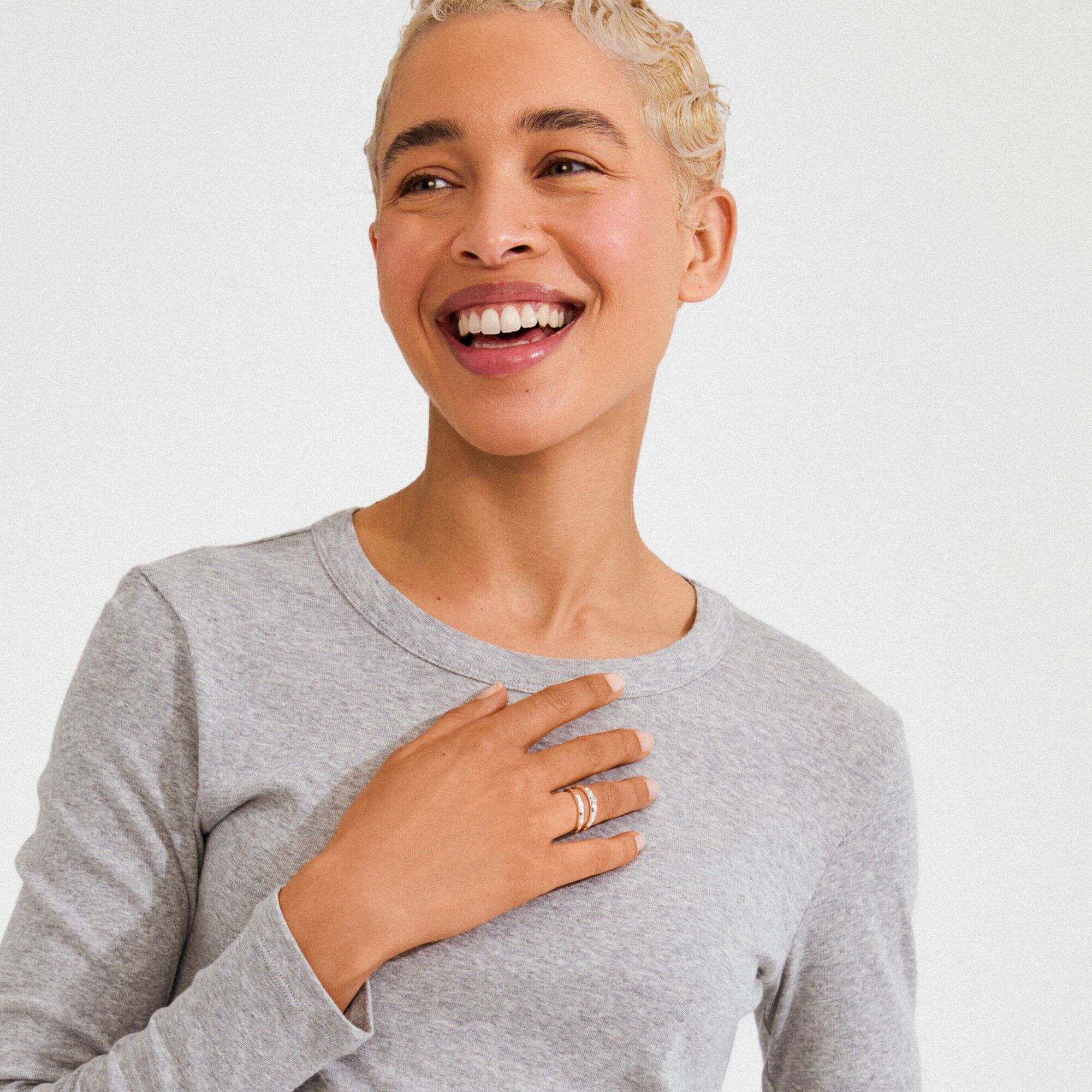 FIRE ringe 2-i-1 s&aelig;t, s&oslash;lvbelagt