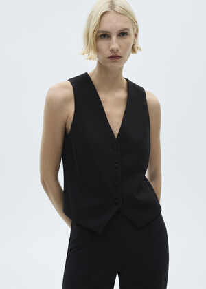 Suit waistcoat with buttons