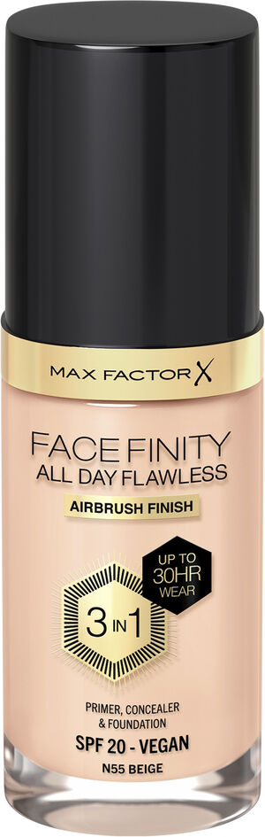 Max Factor Facefinity All Day Flawless 3 In 1 Foundation, N55 Beige,