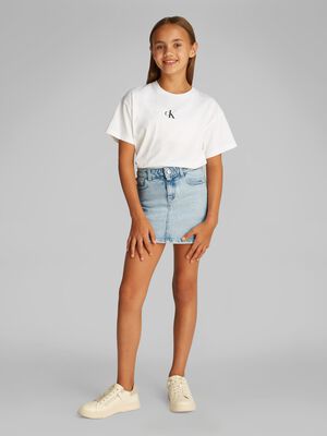 HERO DENIM SKIRT CLEAR SKY BLUE