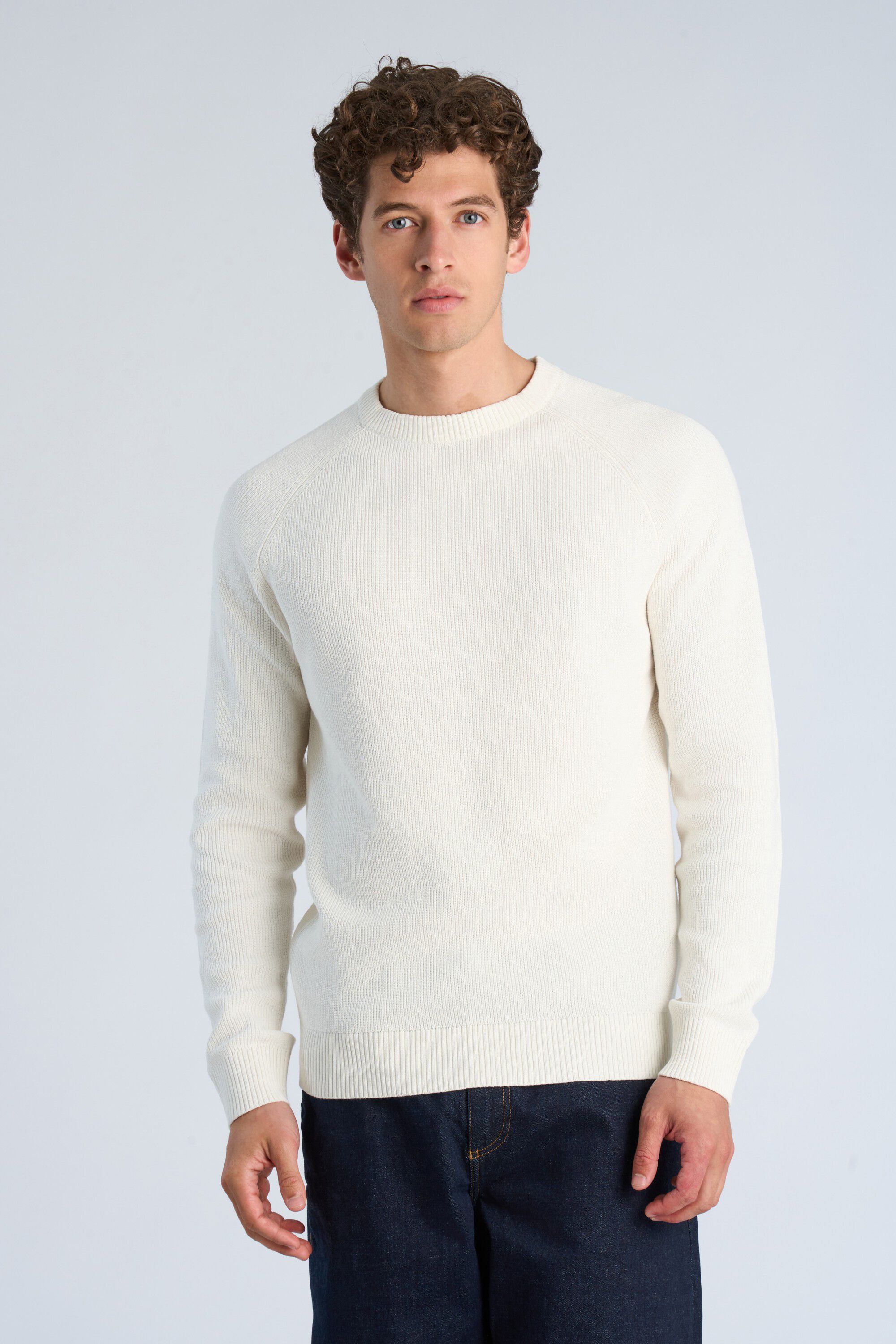Ribbed L/S o-neck knit