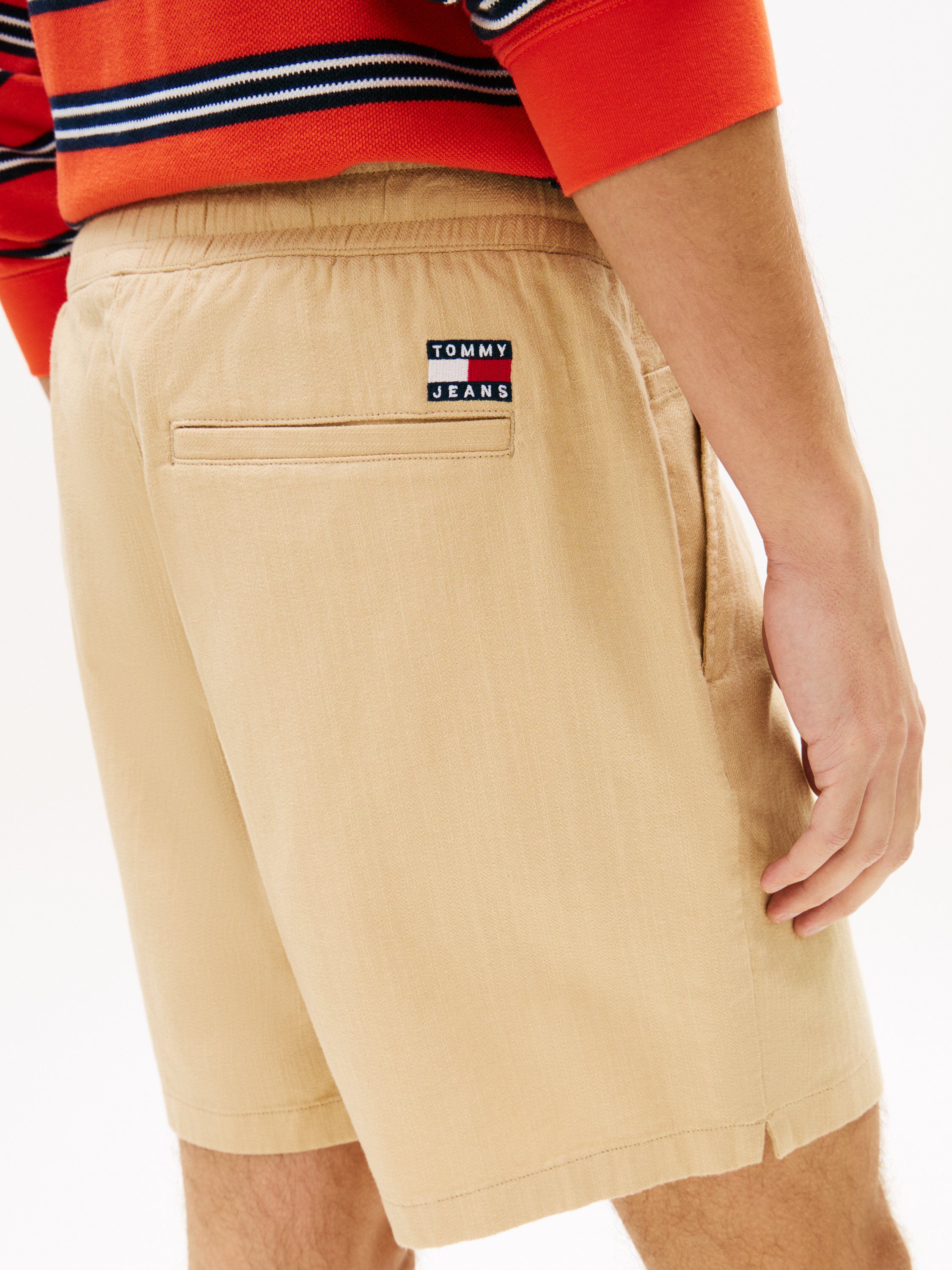 Logo Relaxed Shorts With Linen