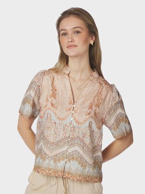 Torana Flower Border Blouse
