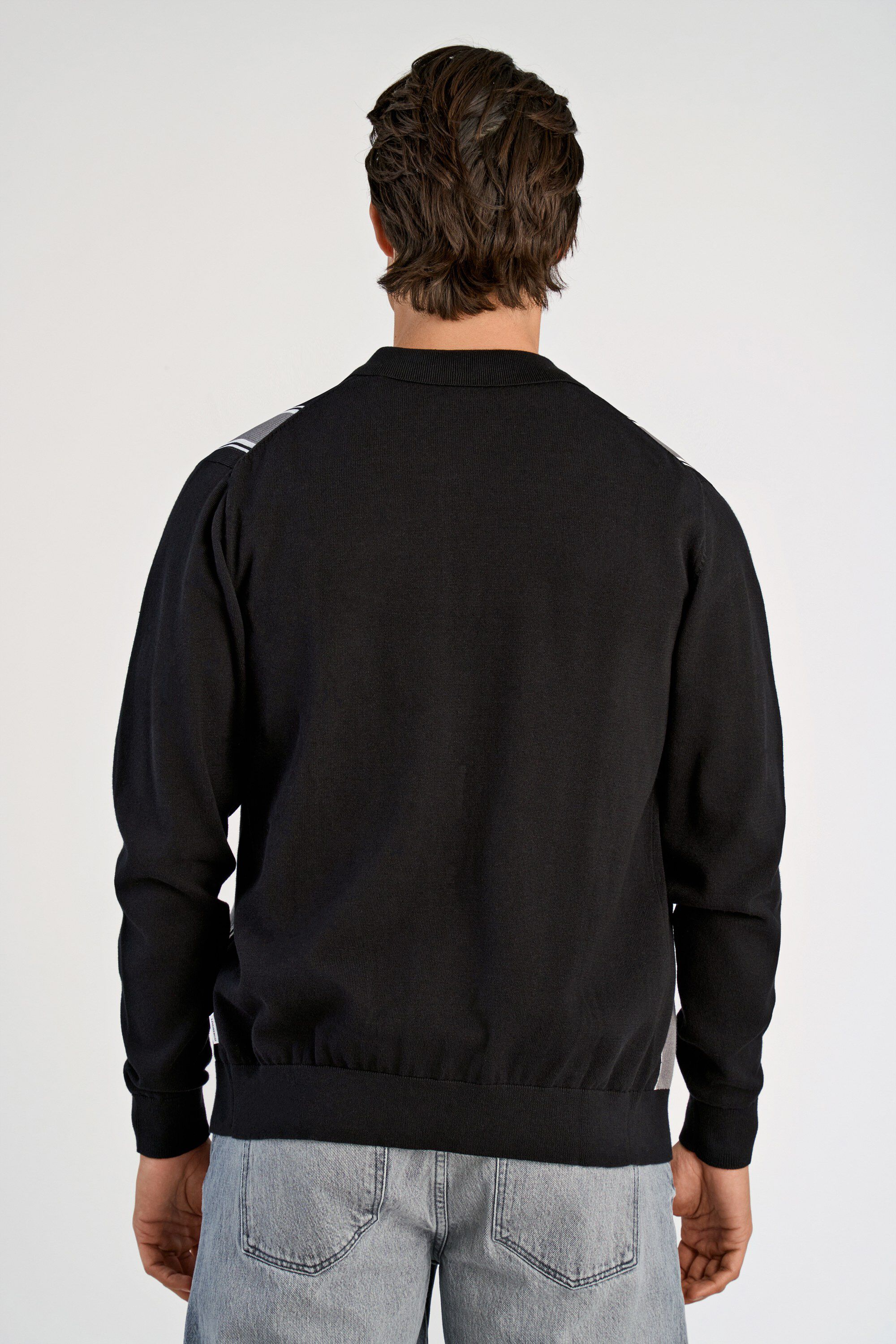 Knitted polo cardigan L/S