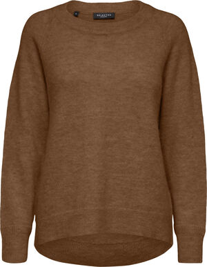 SLFLULU LS ALPACA BLEND KNIT O-NECK NOOS