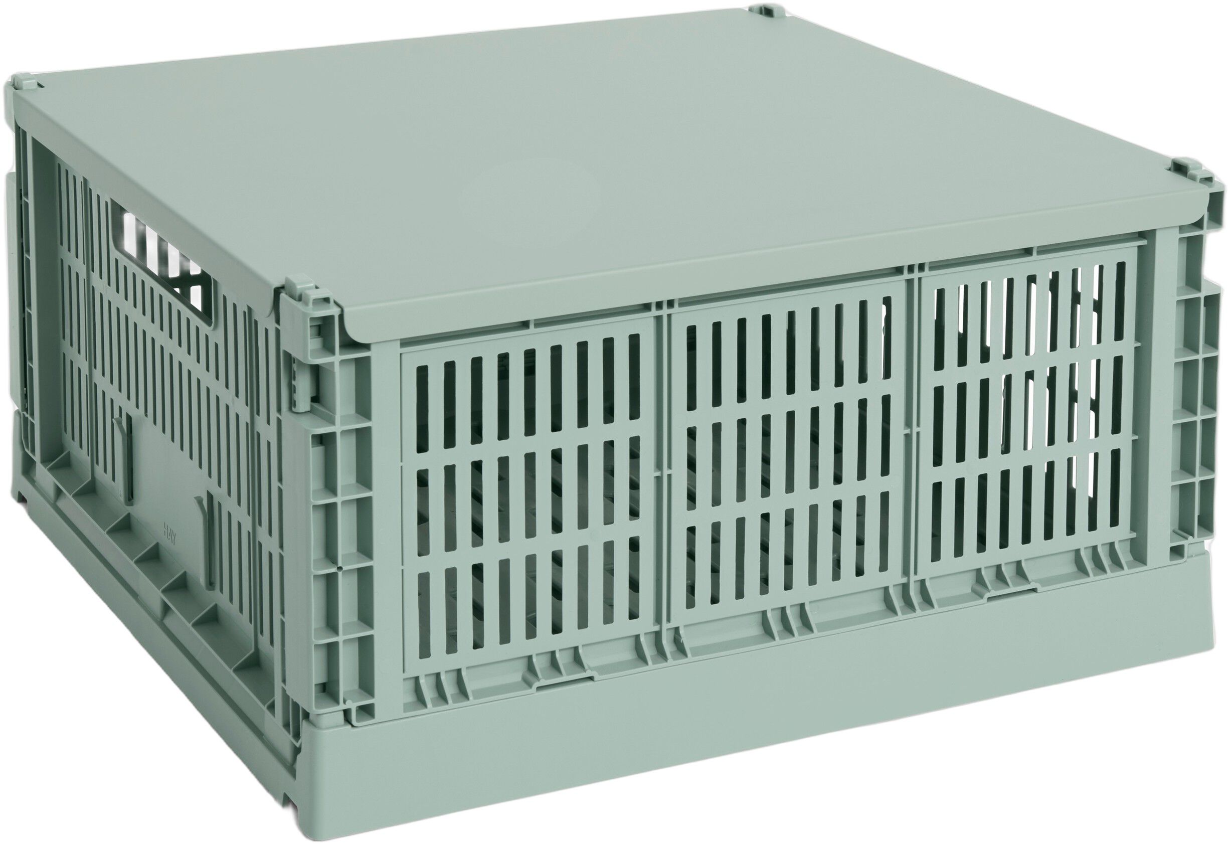 HAY Colour Crate Lid Metal-Large Square-Sage green