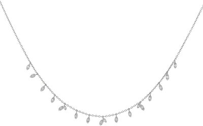 Jungle Vine sparkle necklace - silver