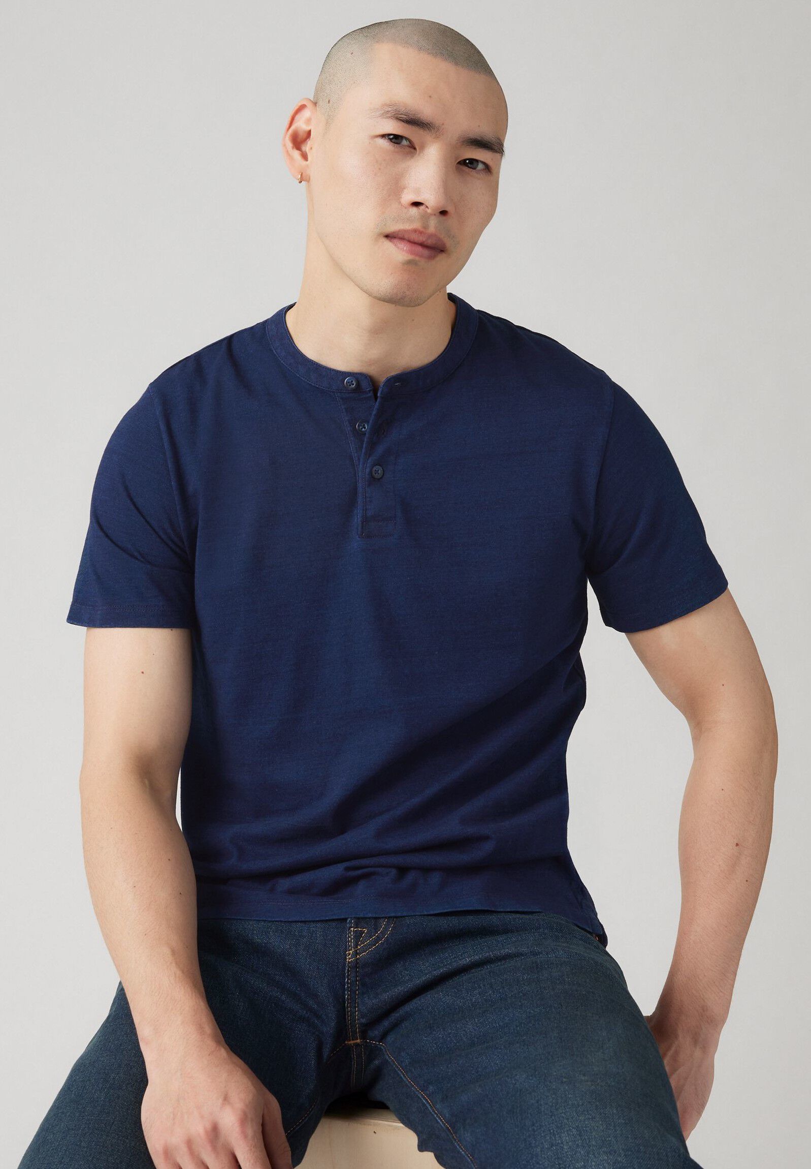 SS HM HENLEY TRUE INDIGO DARK