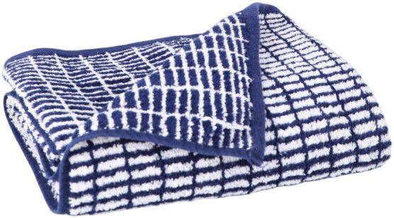 Nuance H&aring;ndkl&aelig;de 50x100 cm m&oslash;rk bl&aring;/hvid