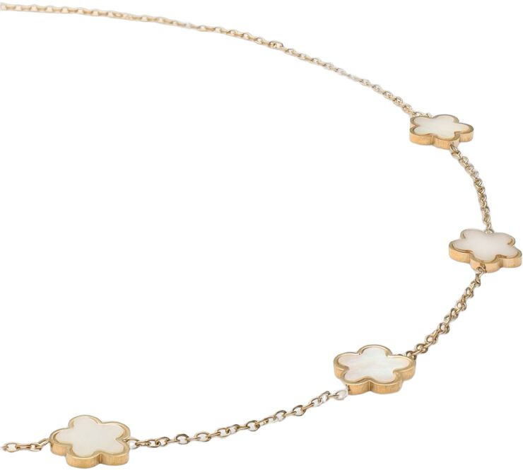 Necklaces 5 flowers pearl