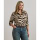 Relaxed Fit Zebra-Print Linen Shirt