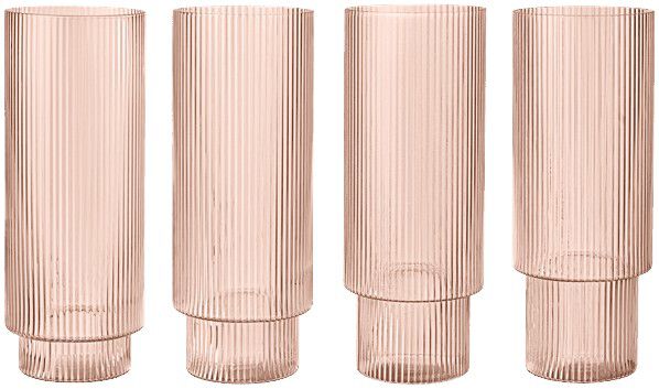 Ripple Long Drink Glasses - Set of