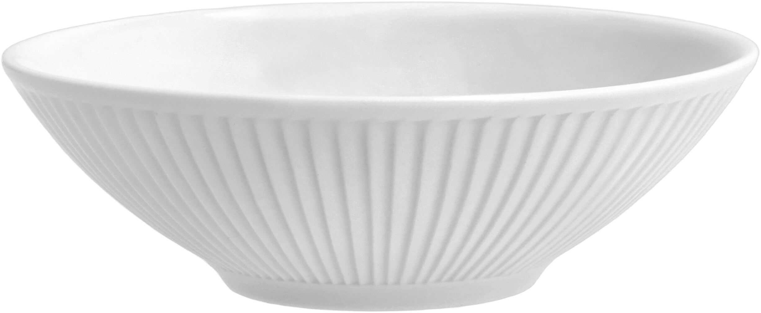 Sk&aring;l lav Pliss&eacute; 14 x 4,5 cm Hvid