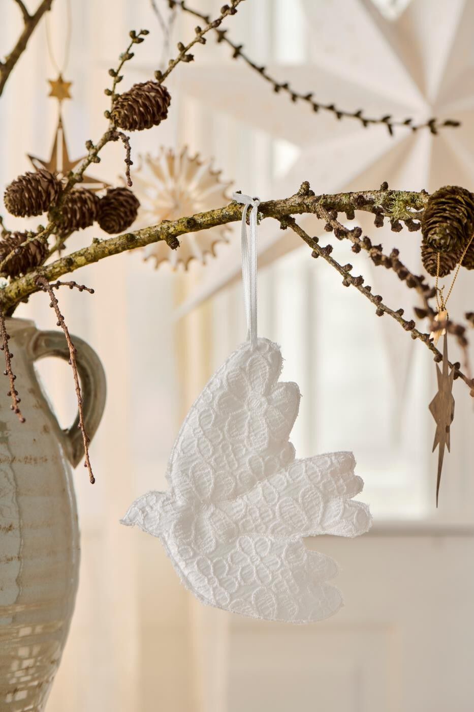 Fugl broderi anglaise My Nostalgic Christmas