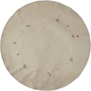 Juletræstæppe m/print D120cm bomuld