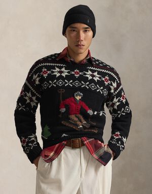 Wool Skier-Graphic Sweater