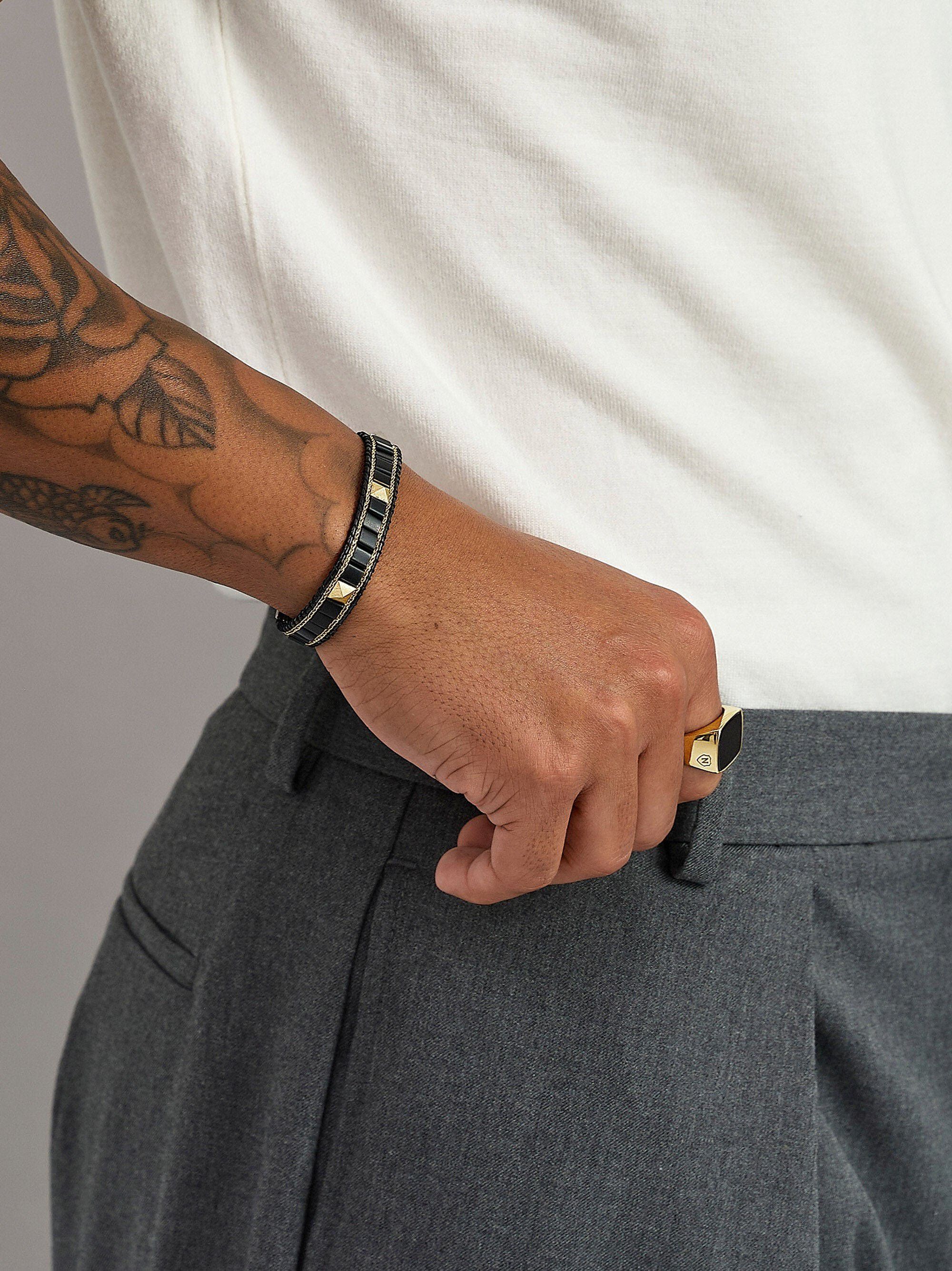 Black Onyx Stud Bracelet