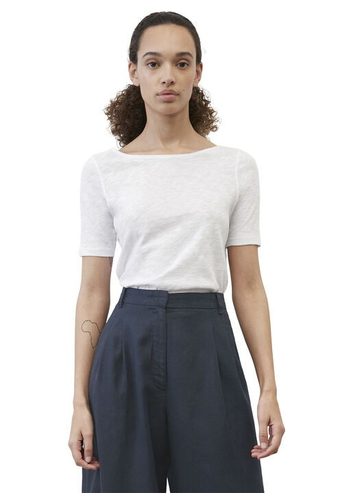 T-shirt, short sleeve, boat neck