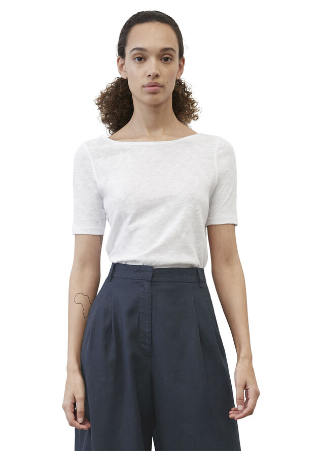 T-shirt, short sleeve, boat neck