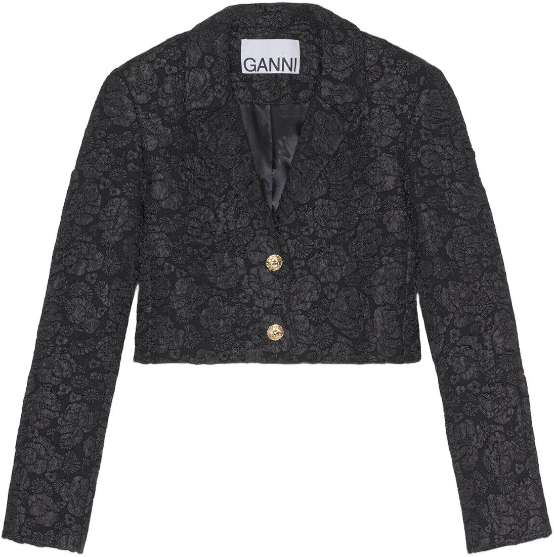 Stretch Jacquard Cropped Blazer