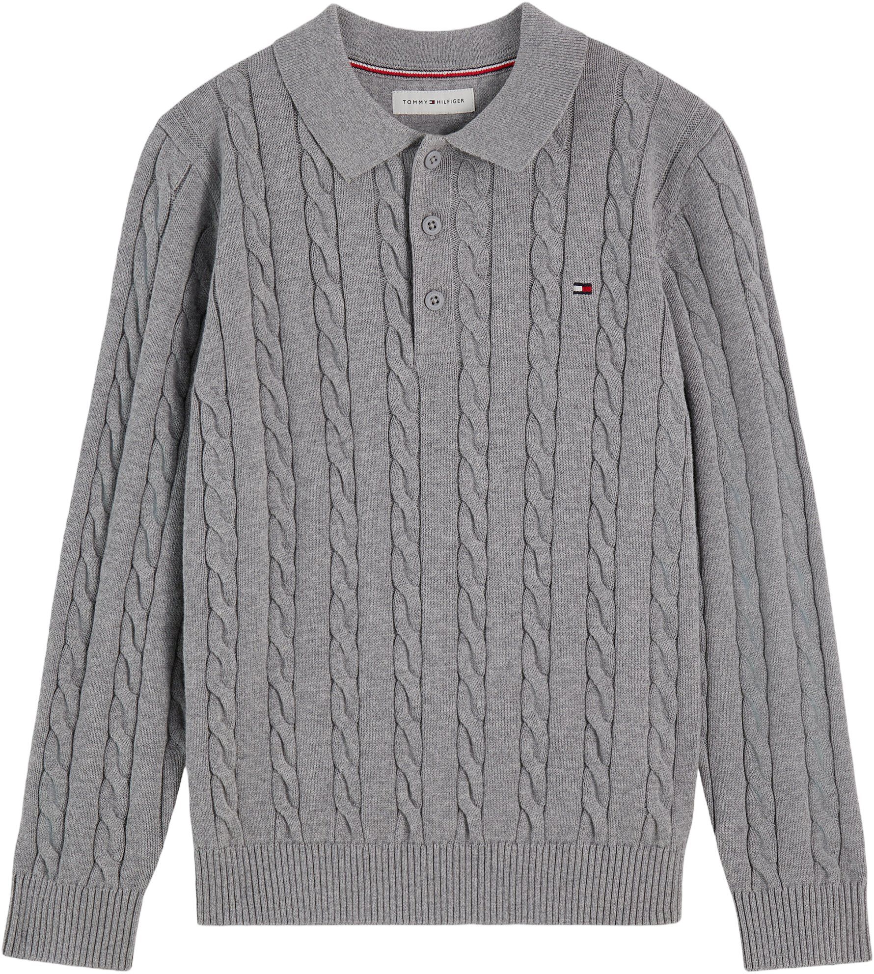 Cable Knit Polo Jumper
