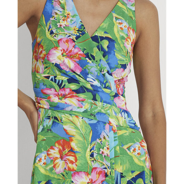 Floral Jersey Sleeveless Dress