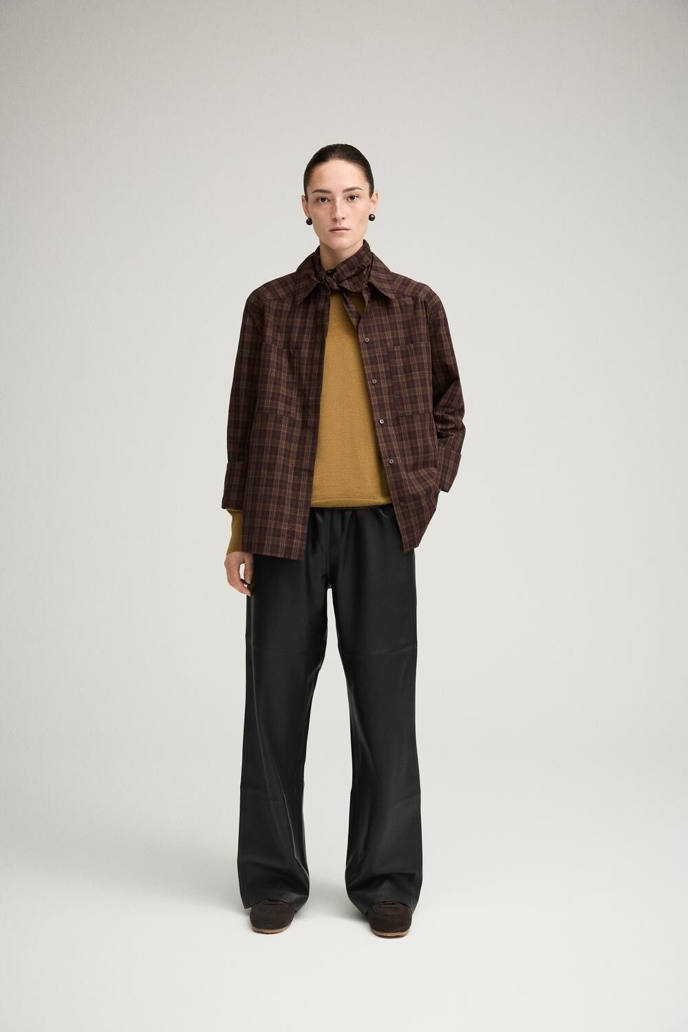 Rouisabel Hw Fl Wf Leather Trouser/Pf