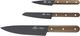 Knivsæt Phenix Walnut 3 dele Sort/valnøddetræ