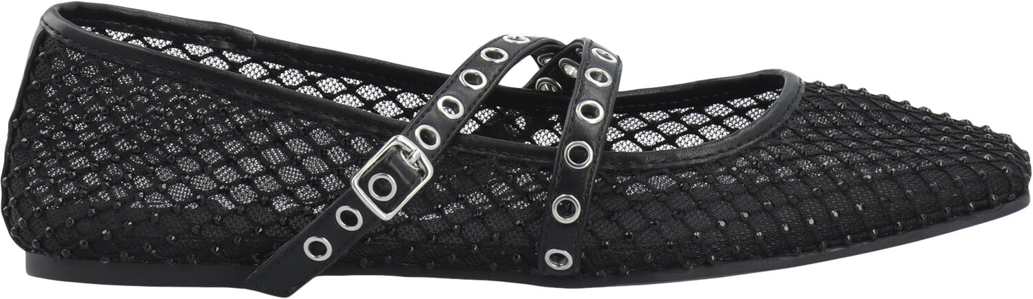 BIAROSE Karr&eacute; Cross Mary Jane Rhinestone Mesh