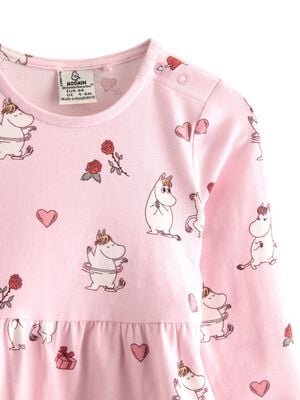 M&oslash;nstret kjole i myk bomullsjersey