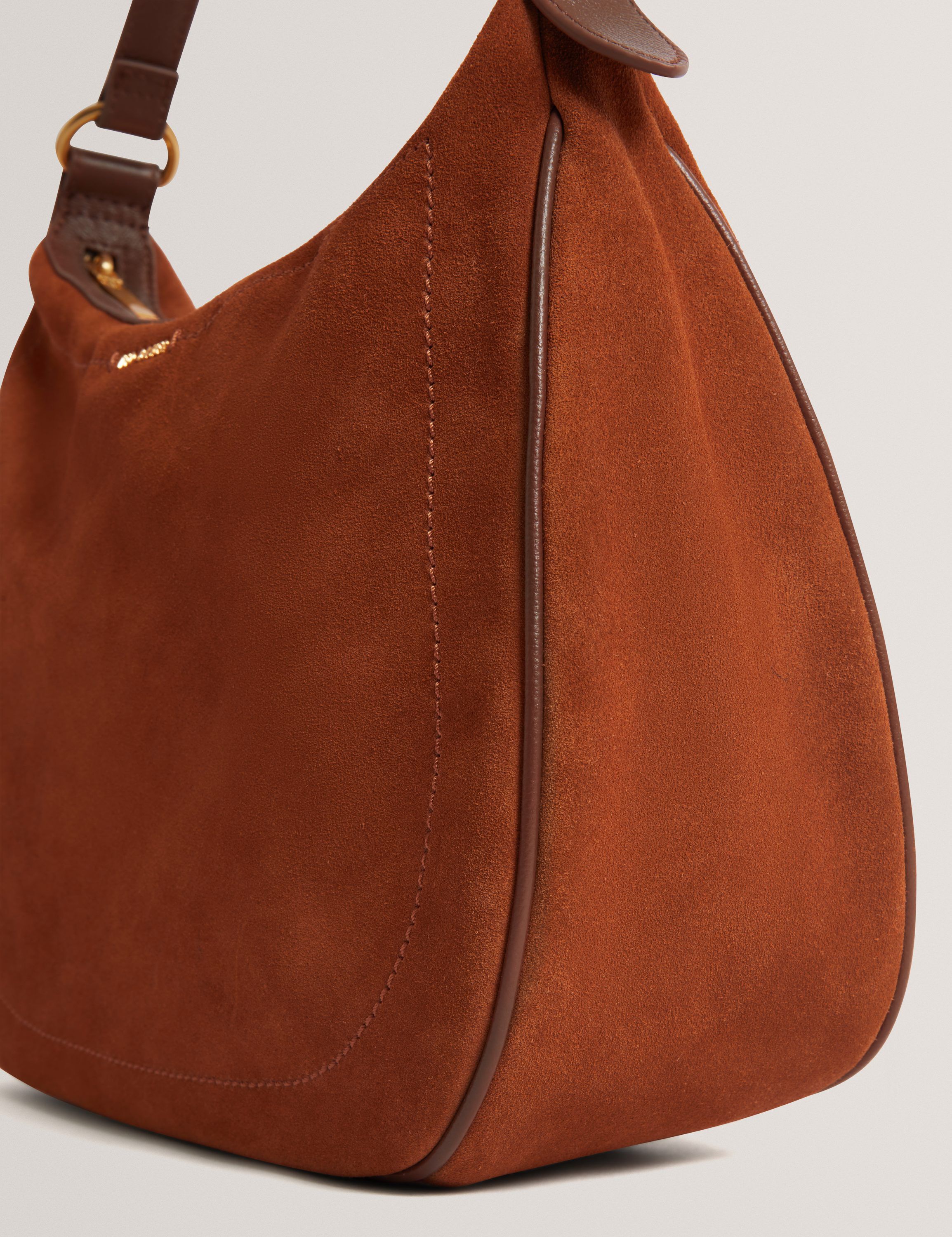 SAMIYRA Webbing Suede Hobo Bag