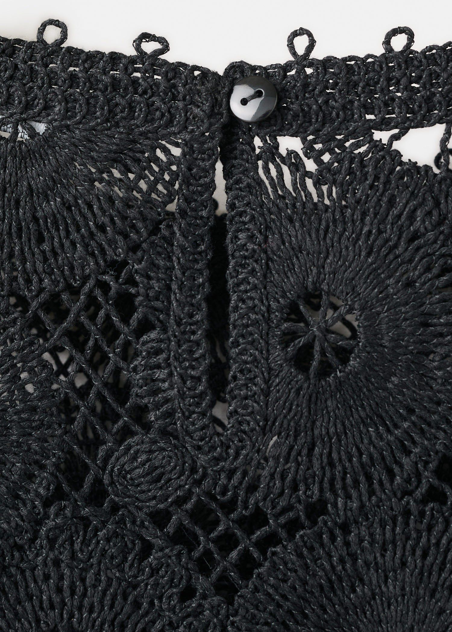 Embroidered top with openwork detai