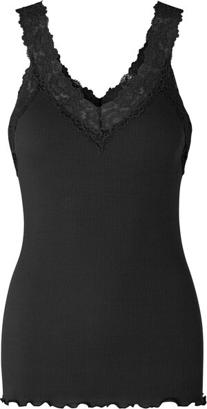 Organic top v-neck regular w/lace