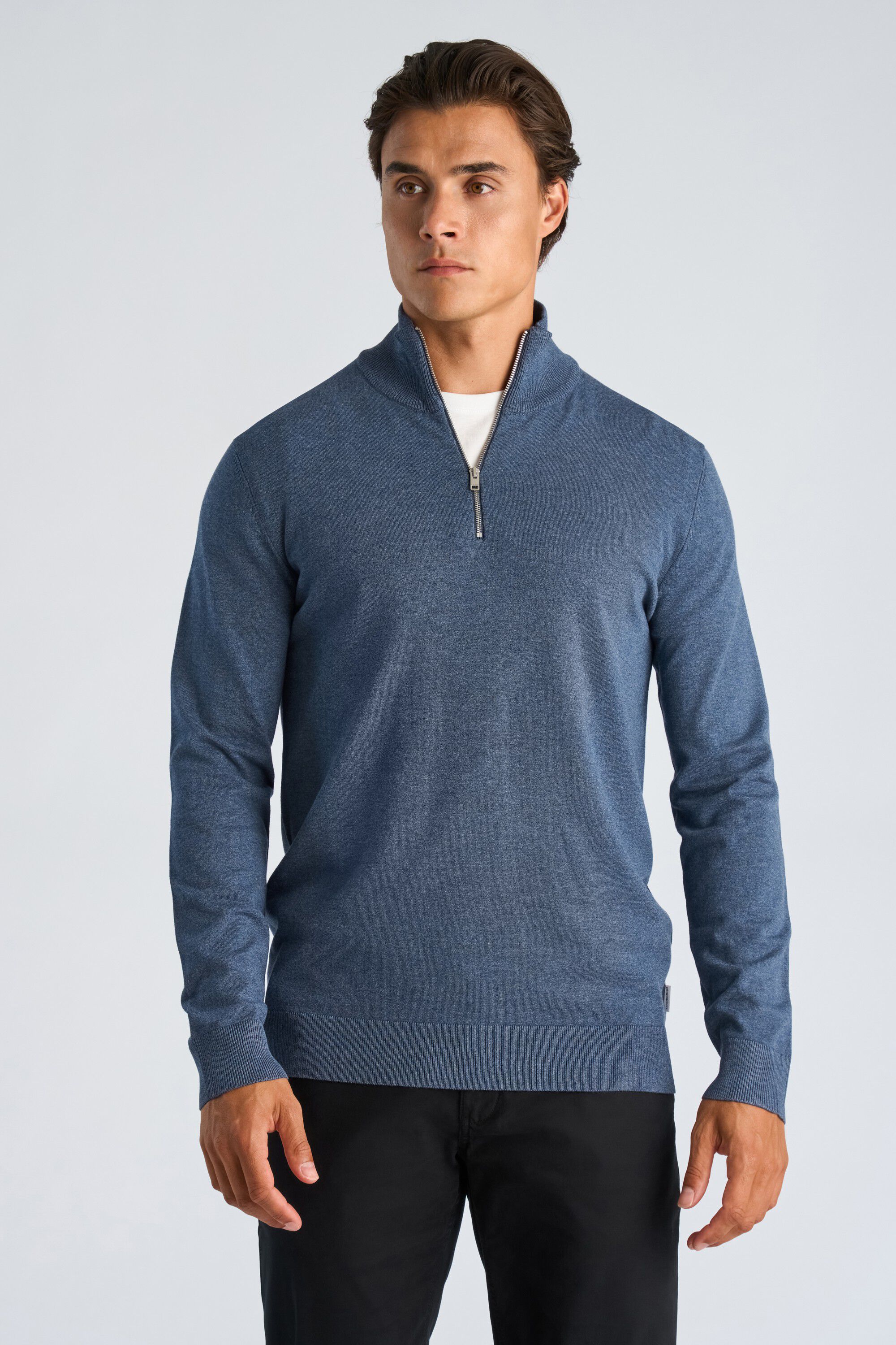 Soft viscose blend half zip