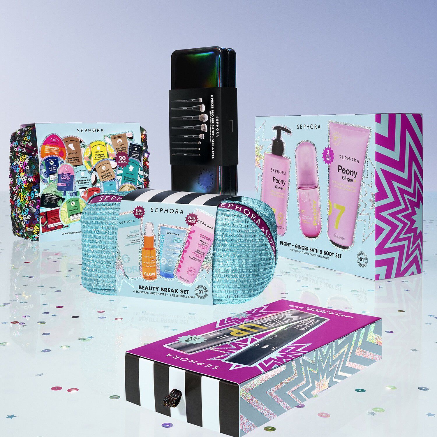 BEAUTY BREAK - S&aelig;t med 4 essentielle ansigtsplejeprodukter